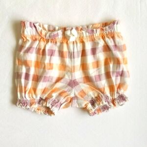 carter's pastel picnic plaid bubble bloomers shorts 6 months baby girl
